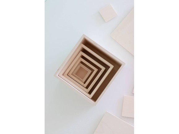 Cajas Matrioskas de madera 5 uds. c/tapa Ref.P1981