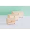 Small wooden chest with legs 3 sizes Ref.P101