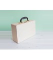 Wooden briefcase box 30x20x10 cm. with black handle Ref.1525