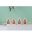 Heart wooden house box with windows Ref.PCP1