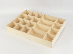 Wooden tray 46.5x32x6.5 cm. to classify Ref.PLFT7