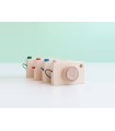 Wooden camera in blue and green Ref.CA2021