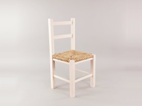 Silla infantil Blanca con asiento de enea Ref.AR0284390