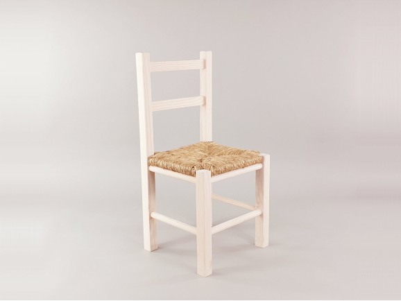 Silla infantil Blanca con asiento de enea Ref.AR0284390