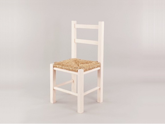 Silla infantil Blanca con asiento de enea Ref.AR0284390