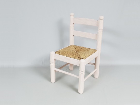 Silla infantil Blanca Sara con asiento de enea Ref.AR13192