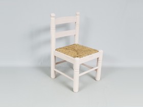 Silla infantil Blanca Sara con asiento de enea Ref.AR13192