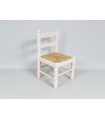 Silla infantil Blanca Sara con asiento de enea Ref.AR13192