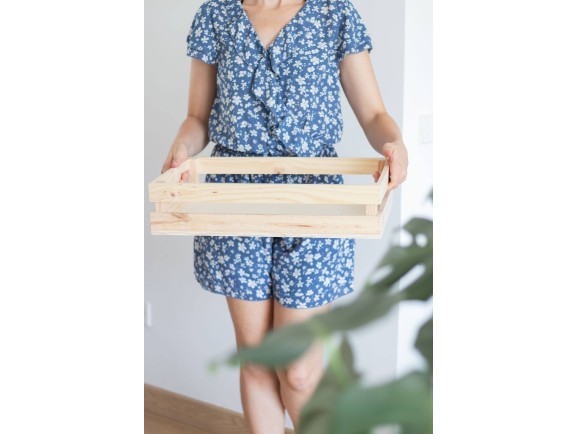 Natural Fruit Box 50x30x17 cm. 2 slats Ref.D2018N