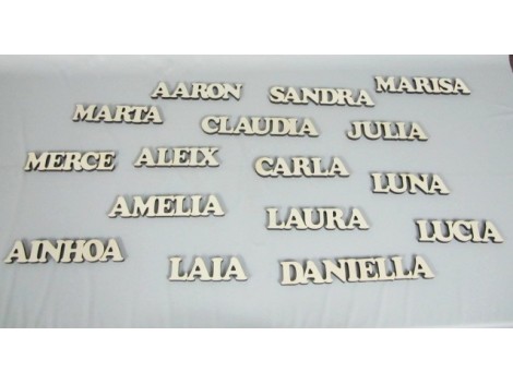 Nombre de madera recortado Ref.9000