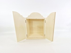 Oratorio de madera grande 31x42x18,5 cm. c/puertas Ref.AW24051