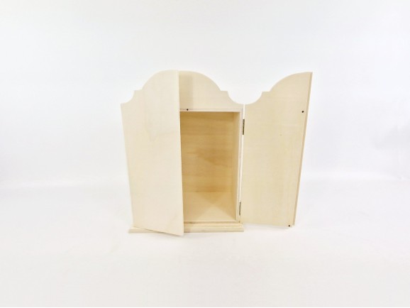 Oratorio de madera grande 31x42x18,5 cm. c/puertas Ref.AW24051