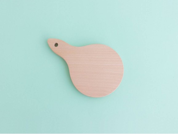 Tabla de madera haya Ø12,5 cm. c/mango Ref.DRKD822