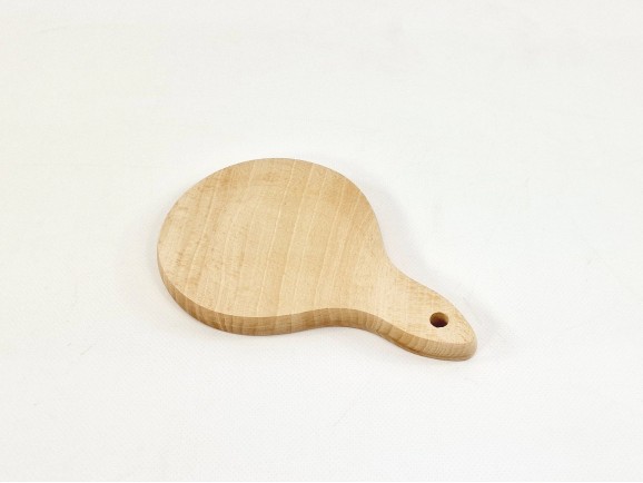 Tabla de madera haya Ø12,5 cm. c/mango Ref.DRKD822