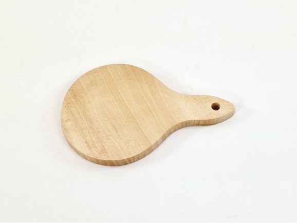 Tabla de madera haya Ø12,5 cm. c/mango Ref.DRKD822