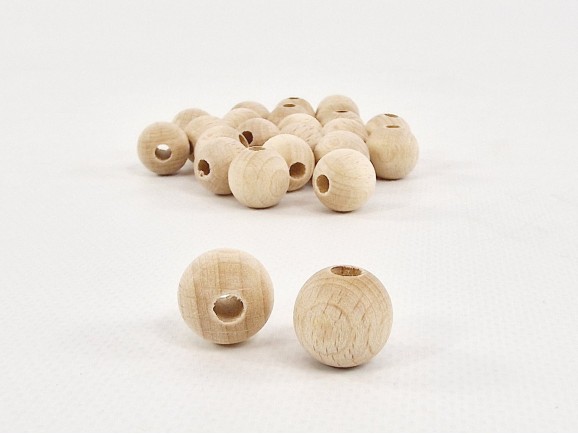 Wooden balls Ø16 mm.c/T.5 mm. Ref.16T5