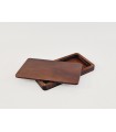 Caja de madera 22x12x2,5 cm. barnizada nogal c/imanes Ref.PCF5SVC