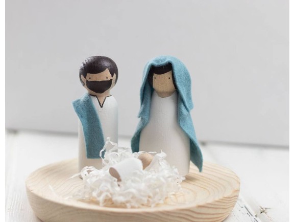 Muñecos familia de madera Ref.PegDolls