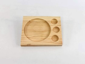 Wooden board for 3 sauces Ref.AT37003