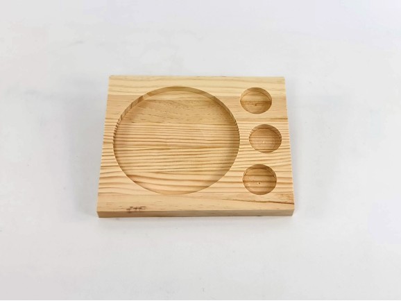 Wooden board for 3 sauces Ref.AT37003