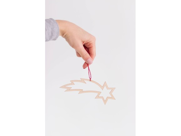 Estrella de Navidad de madera Ref.DRZN140