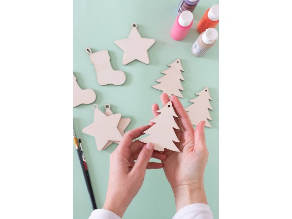 Wooden Christmas tree ornament Ref.H3736