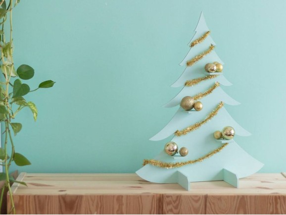 Árbol de Navidad sobremesa 39 cm. c/portavelas Ref.DRZN730