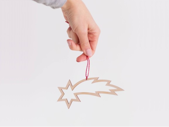 Estrella de Navidad de madera Ref.DRZN140