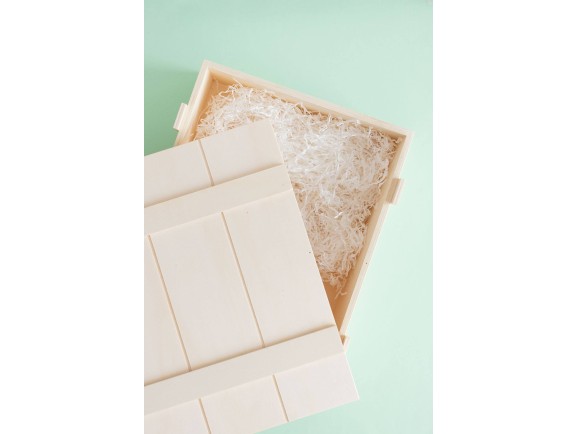 Packaging type wooden box 35x27x10 cm. with sliding lid Ref.P1454C10RT