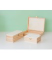 Wooden box with hinge and clasp various sizes