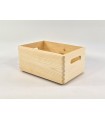 Caja cesta de madera pino 30x20x14,5 cm. c/asas Ref.DRSN130