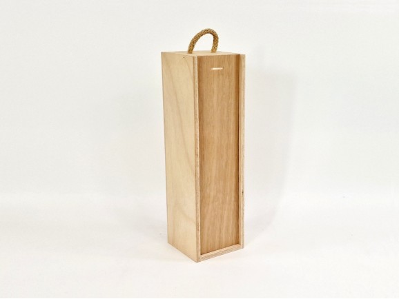 Wooden box 1 Bottle of wine Sliding Lid Ref.1botTCOK