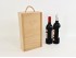 Caja madera 2 Botellas de vino Tapa Corredera Ref.2BotTCOK