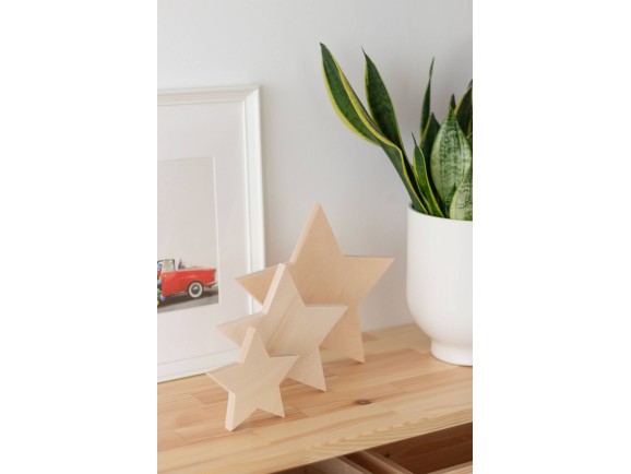 Pack of 3 wooden stars Ref.DRZN725K