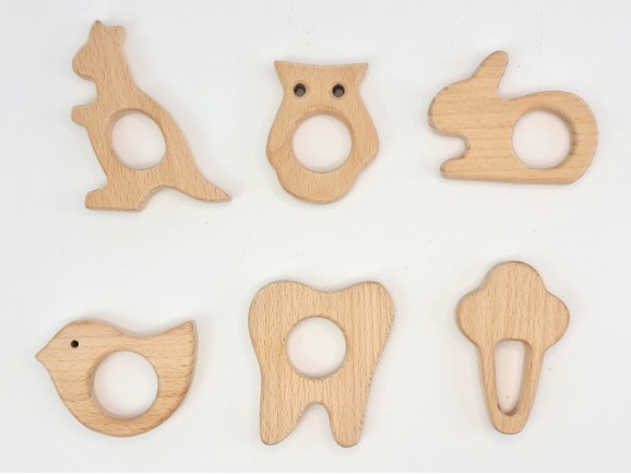 Mordedores de madera formas 2 Ref.RM2019