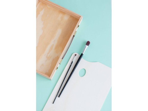 Wooden paint case box 37x27x6 cm. Ref.P1922