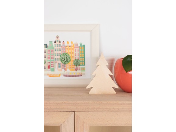 Árbol de madera sobremesa 12x15,5x1 cm. Ref.DRZN732S