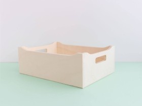 Wooden tray box 30x22x11 cm. for BB products Ref.P00TB01