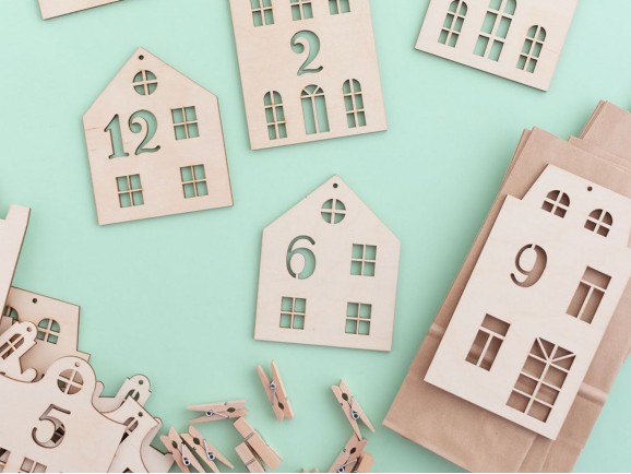 Advent calendar houses with envelopes Ref.DRZN4011