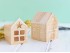 Star wooden house box with windows Ref.PCP1E