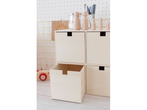 Caja de madera 33x27,5x17 cm. 2 cajones Ref.AW24641