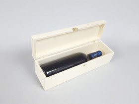 Wooden Box 1 Wine Bottle Hinge and Brooch Ref.1botBB