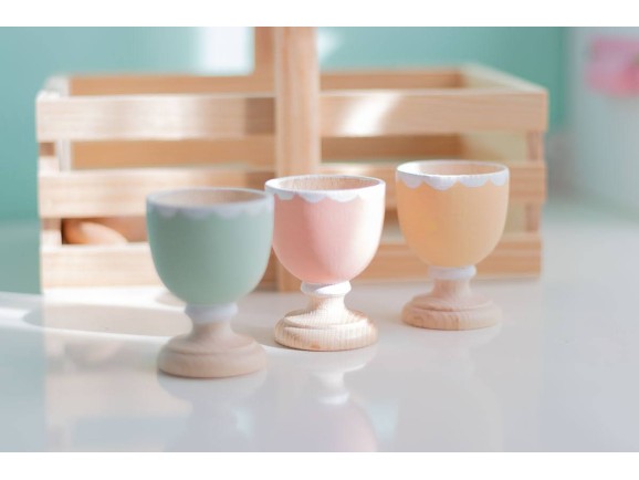 Huevera de madera natural Ref.OP54373