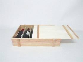 Pine box 6 Wine bottles Type packaging Ref.6botTE