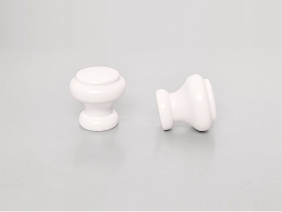 White handle with profile Ø3 cm. with nut Ref.L1100