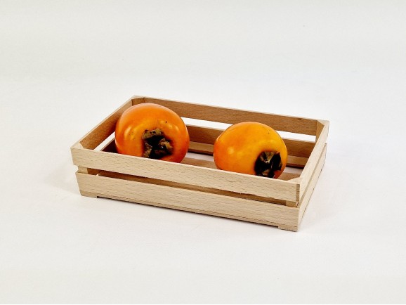 Caja Cesta de madera pequeña 22x13x5,5 cm. 2 listones Ref.DRSN021