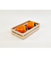 Small wooden basket box 22x13x5.5 cm. 2 slats Ref.DRSN021