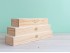 Pine wood box with hinge and clasp, 3 sizes. Ref.P1029