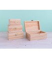 Wooden box with volleyed lid various sizes Ref.P107