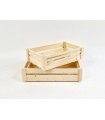 Pine wood basket box 2 sizes Ref.DRSN10